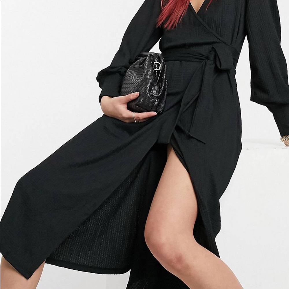 Black river island wrap dress size 6